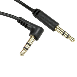 2m 3.5mm Stereo Cable (One R/A Connector) - Black