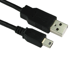 1.8m USB2.0 Type A (M) to Mini B (M) Cable - Black