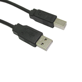 0.5m USB 2.0 Type A (M) to Type B (M) Data Cable - Black