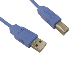 1.8m USB 2.0 Type A (M) to Type B (M) Data Cable - Blue
