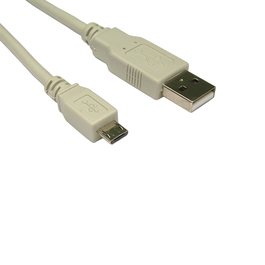 1.8m USB2.0 Type A (M) to Micro B (M) Cable - Beige