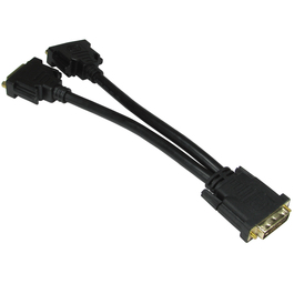 DVI-D M to 2x F Splitter Cable