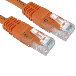 0.5m Cat6 Full Copper UTP 24awg RJ45 Ethernet Cable (Orange)