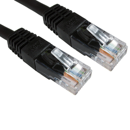 0.5m Cat6 Full Copper UTP 24awg RJ45 Ethernet Cable (Black)