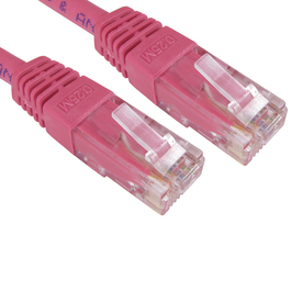 0.5m Cat6 Full Copper UTP 24awg RJ45 Ethernet Cable (Pink)