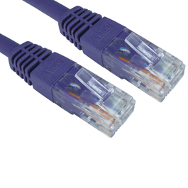 0.5m Cat6 Full Copper UTP 24awg RJ45 Ethernet Cable (Purple)
