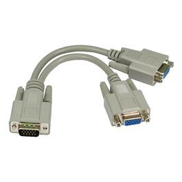 0.2m SVGA 1x M to 2x F Splitter Cable