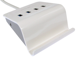 White 4 Port USB3.0 Hub with Stand