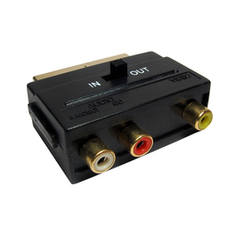 Switchable SCART to Three RCA Adapter