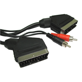 SCART & Two RCA Cable