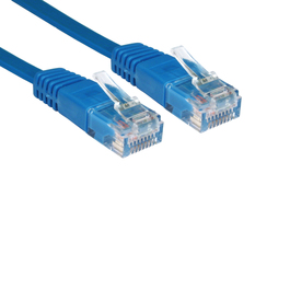 0.5m Cat5e Flat / Low Profile Full Copper UTP RJ45 Ethernet Cable (Blue)