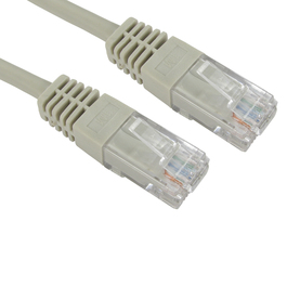 0.25m Cat5e Full Copper UTP 26awg RJ45 Ethernet Cable (Grey)