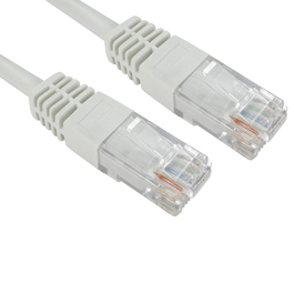 0.25m Cat5e Full Copper UTP 26awg RJ45 Ethernet Cable (White)