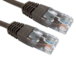 0.25m Cat5e Patch Cable - Brown