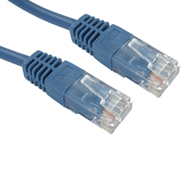 1m Cat5e Full Copper UTP 26awg RJ45 Ethernet Cable (Blue)