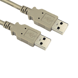 2m USB 2.0 Type A (M) to Type A (M) Data Cable - Beige