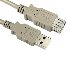 0.5m USB 2.0 Type A (M) to Type A (F) Data Cable - Beige