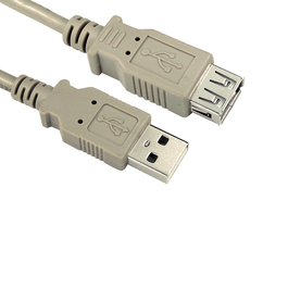 0.25m USB 2.0 Type A (M) to Type A (F) Data Cable - Beige