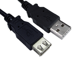 3m USB 2.0 Type A (M) to Type A (F) Data Cable - Black