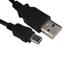 2m USB 2.0 Type A (M) to Mini B (M) Data Cable - Black
