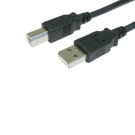 2m USB 2.0 Type A (M) to Type B (M) Data Cable - Black