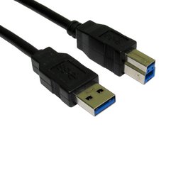 1m USB 3.0 Type A (M) to Type B (M) Data Cable - Black