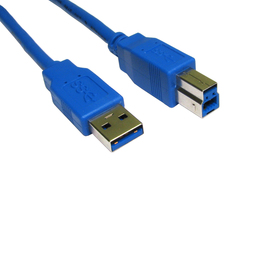 1m USB 3.0 Type A (M) to Type B (M) Data Cable - Blue