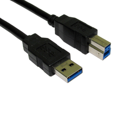 2m USB 3.0 Type A (M) to Type B (M) Data Cable - Black