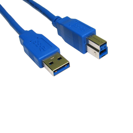 2m USB 3.0 Type A (M) to Type B (M) Data Cable - Blue