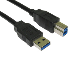 3m USB 3.0 Type A (M) to Type B (M) Data Cable - Black