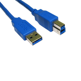 5m USB 3.0 Type A (M) to Type B (M) Data Cable - Blue