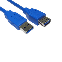 2m USB 3.0 Type A (M) to Type A (F) Extension Cable - Blue