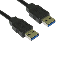 1m USB 3.0 Type A (M) to Type A (M) Data Cable - Black