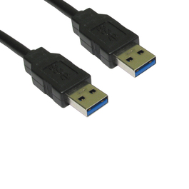 2m USB 3.0 Type A (M) to Type A (M) Data Cable - Black
