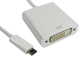 15cm Leaded USB Type C (M) to DVI (F) Adapter