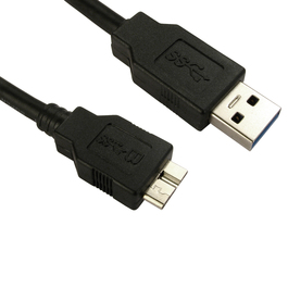 2m USB 3.0 Type A (M) to Micro B (M) Data Cable - Black