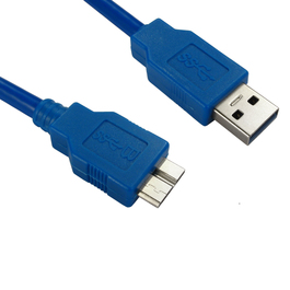 0.75m USB 3.0 Type A (M) to Micro B (M) Data Cable - Blue