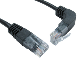 1m Cat5e UTP Straight to Right Angled UP Cable