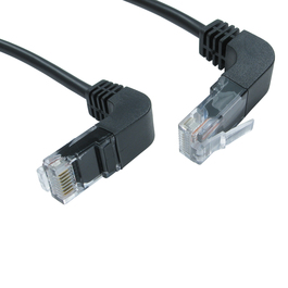 0.5m Cat5e UTP Right Angled UP to Right Angled DOWN Cable