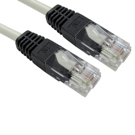 1m Grey Cat5e Crossover Patch Cable - 26AWG