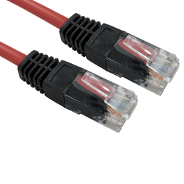 15m Cat5e Snagless Full Copper UTP 26awg RJ45 Crossover Cable (Red)