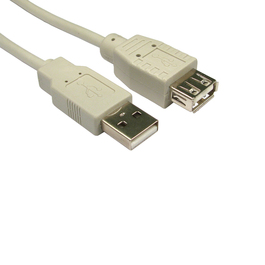 0.5m USB2.0 Type A (M) to Type A (F) Extension Cable - Beige
