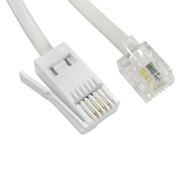 2m BT M - RJ11 M S/T Modem Cable (White)