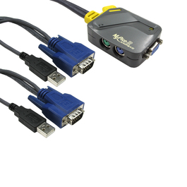 2 Port Micro KVM - SVGA & USB Leads