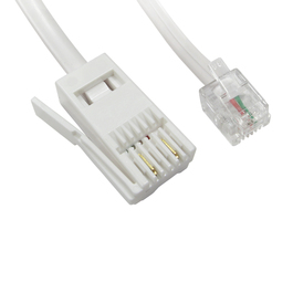 2m BT M - RJ11 M 2 WIRE X/O Modem Cable (White)