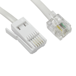 2m BT M - RJ11 M X/O Modem Cable (White)