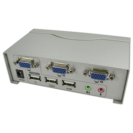 2 Port KVM Switch with Audio - SVGA & USB