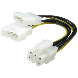 Twin Molex to 6 Pin PCI-e Cable