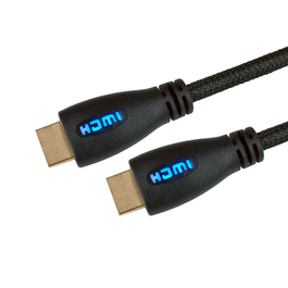 1m HDMI Cable with Blue LED Illuminated Connectors