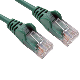 0.5m Cat5e Snagless CCA UTP 26awg RJ45 Ethernet Cable (Green)